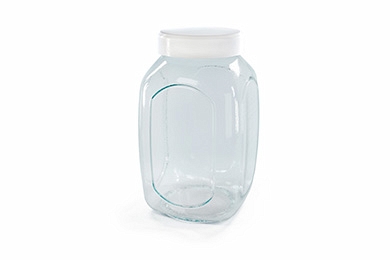Glass storage jar "Krita" 1,5 L, snow-white